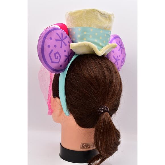 Disney Minnie Mouse Alice in Wonderland Mad Hatter Ears Headband Cup Veil Bow main image 6